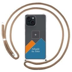 Personaliza tu Funda Colgante Transparente para Iphone 15 Plus (6.7) con Cordon Camel Dibujo Personalizada