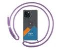 Personaliza tu Funda Colgante Transparente para Iphone 15 Plus (6.7) con Cordon Morado Dibujo Personalizada