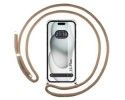 Funda Colgante Transparente para Iphone 15 Plus (6.7) con Cordon Camel