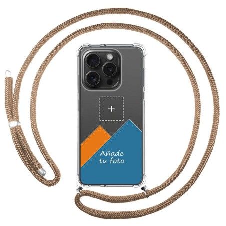 Personaliza tu Funda Colgante Transparente para Iphone 15 Pro (6.1) con Cordon Camel Dibujo Personalizada