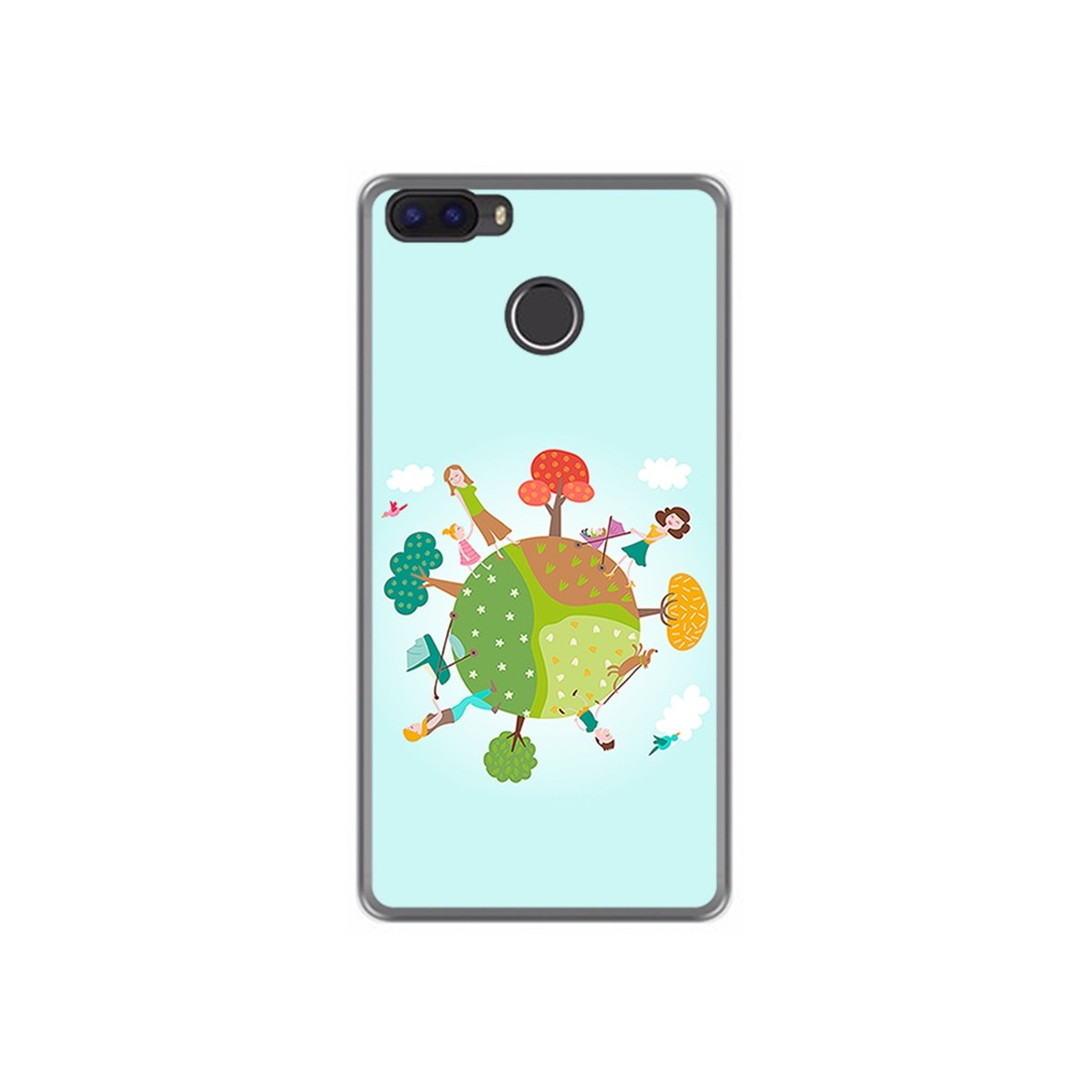 Funda Gel Tpu para Cubot H3 Diseño Familia Dibujos
