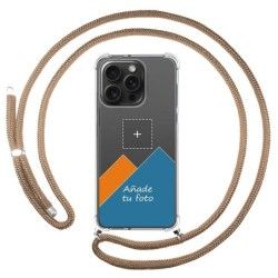 Personaliza tu Funda Colgante Transparente para Iphone 15 Pro Max (6.7) con Cordon Camel Dibujo Personalizada