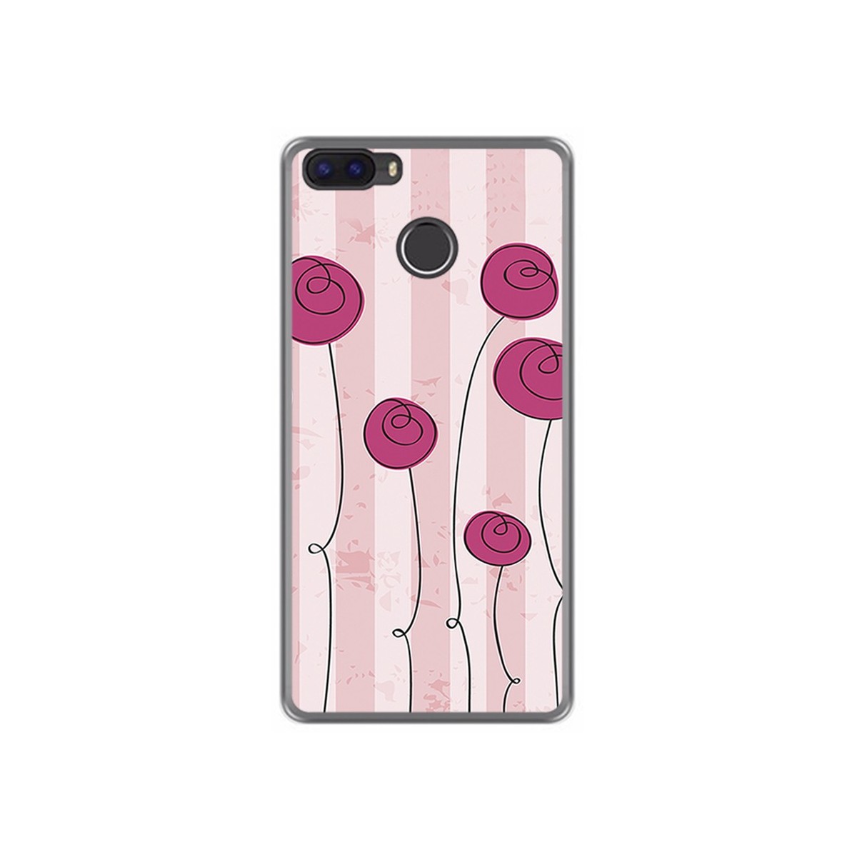 Funda Gel Tpu para Cubot H3 Diseño Flores Vintage Dibujos