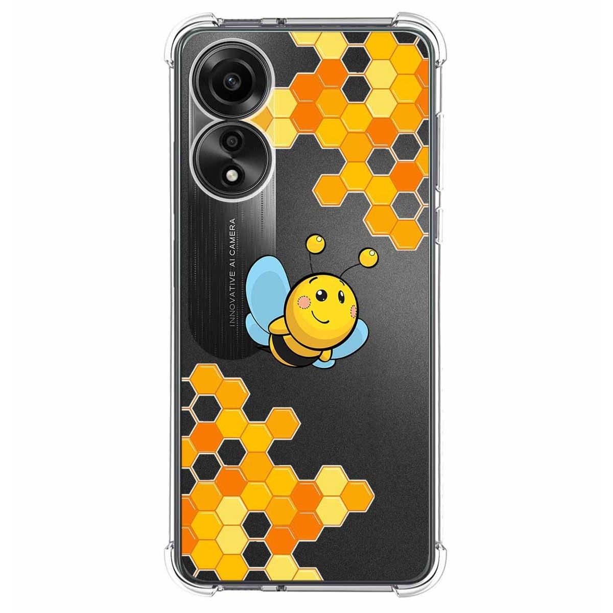 Funda Silicona Antigolpes para Oppo A78 4G diseño Abeja Dibujos