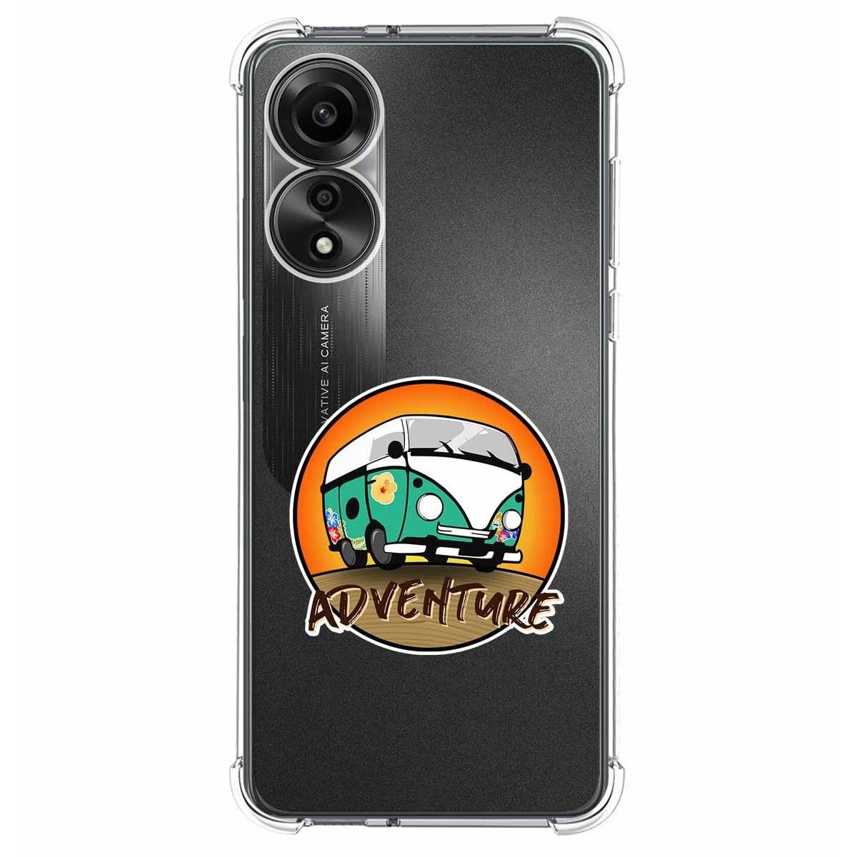 Funda Silicona Antigolpes para Oppo A78 4G diseño Adventure Dibujos
