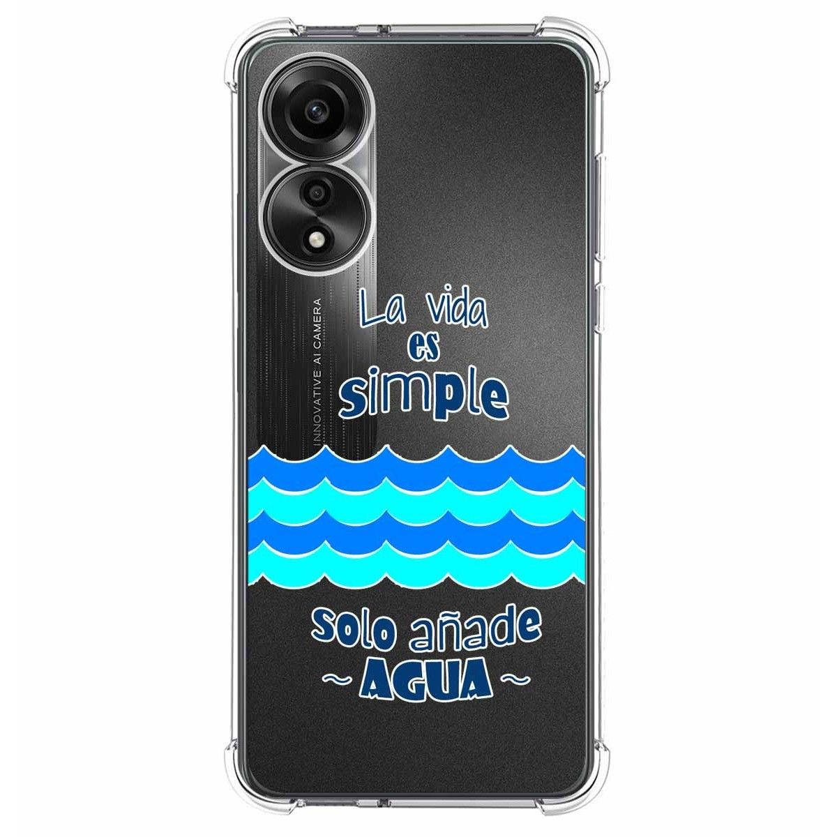 Funda Silicona Antigolpes para Oppo A78 4G diseño Agua Dibujos