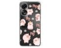 Funda Silicona Antigolpes para Oppo A78 4G diseño Cerdos Dibujos