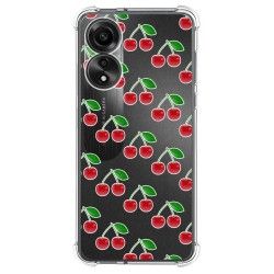 Funda Silicona Antigolpes para Oppo A78 4G diseño Cerezas Dibujos