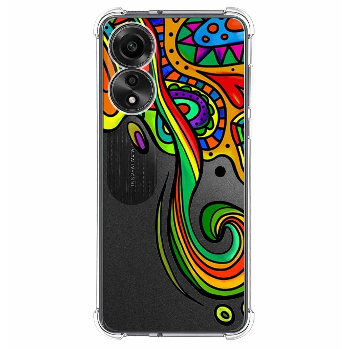 Funda Silicona Antigolpes para Oppo A78 4G diseño Colores Dibujos