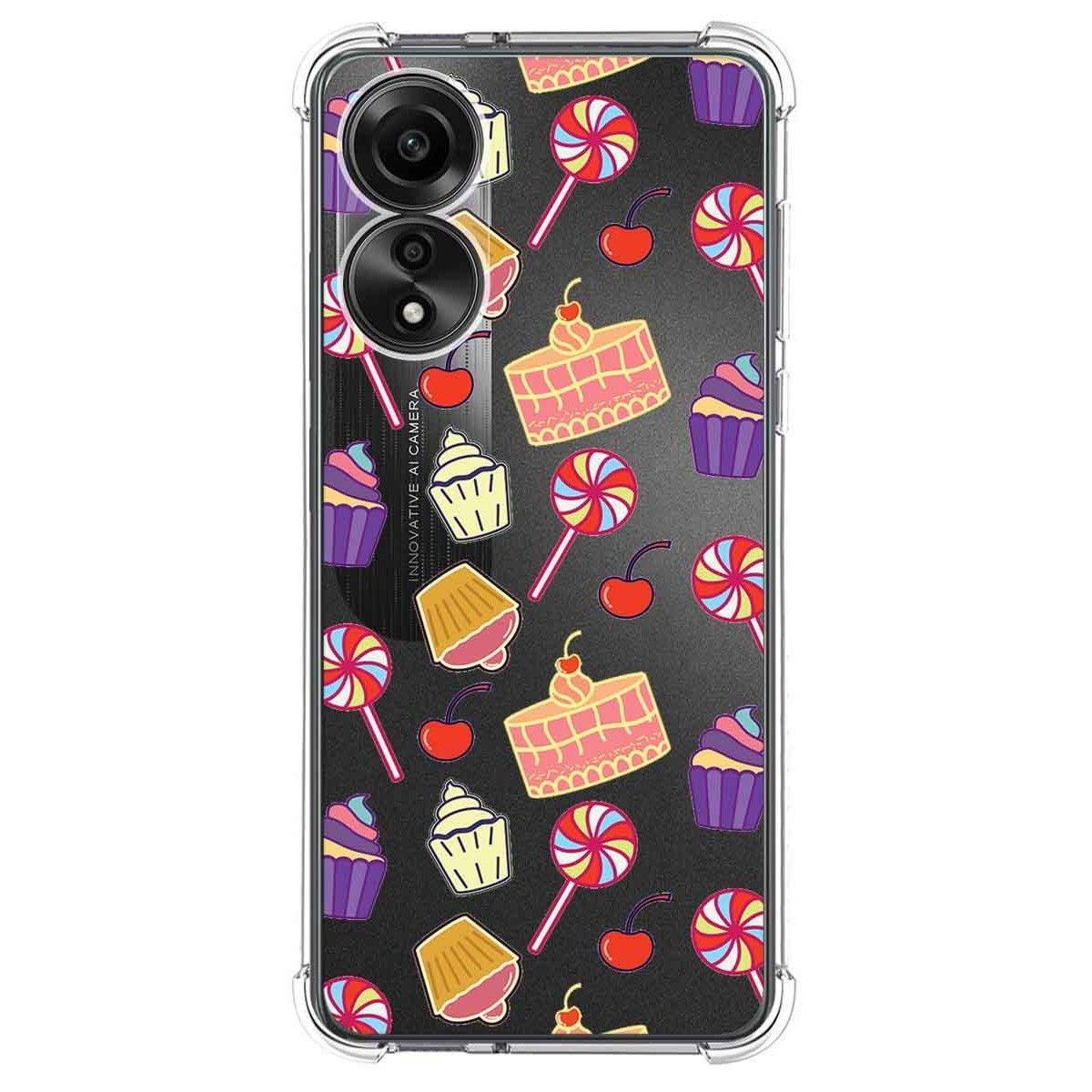 Funda Silicona Antigolpes para Oppo A78 4G diseño Dulces 01 Dibujos