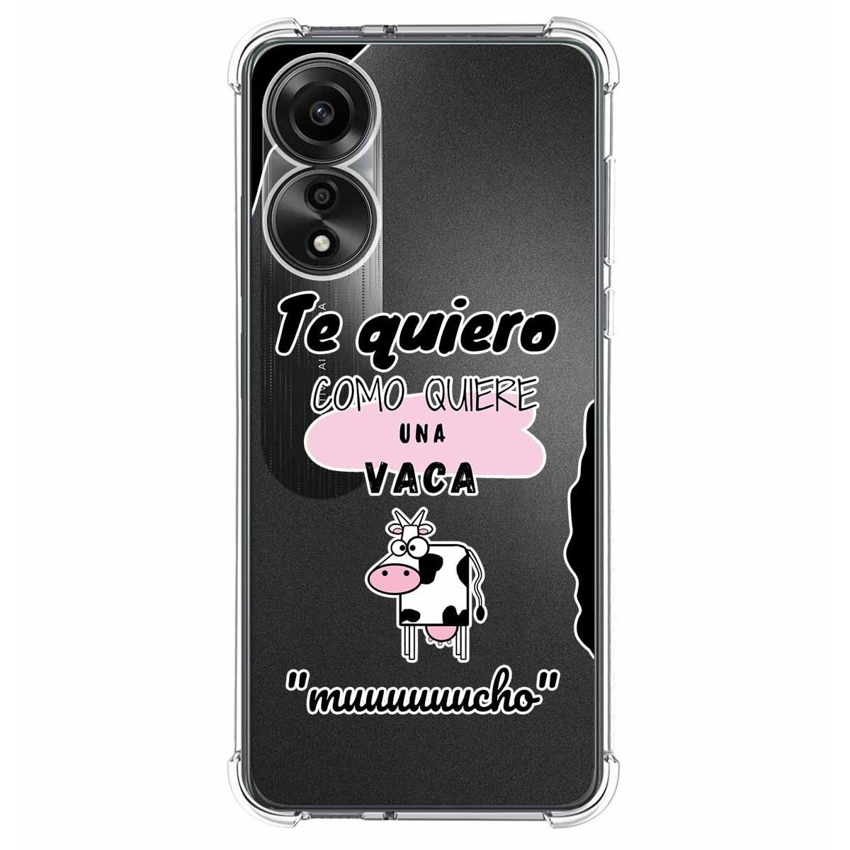Funda Silicona Antigolpes para Oppo A78 4G diseño Vaca Dibujos