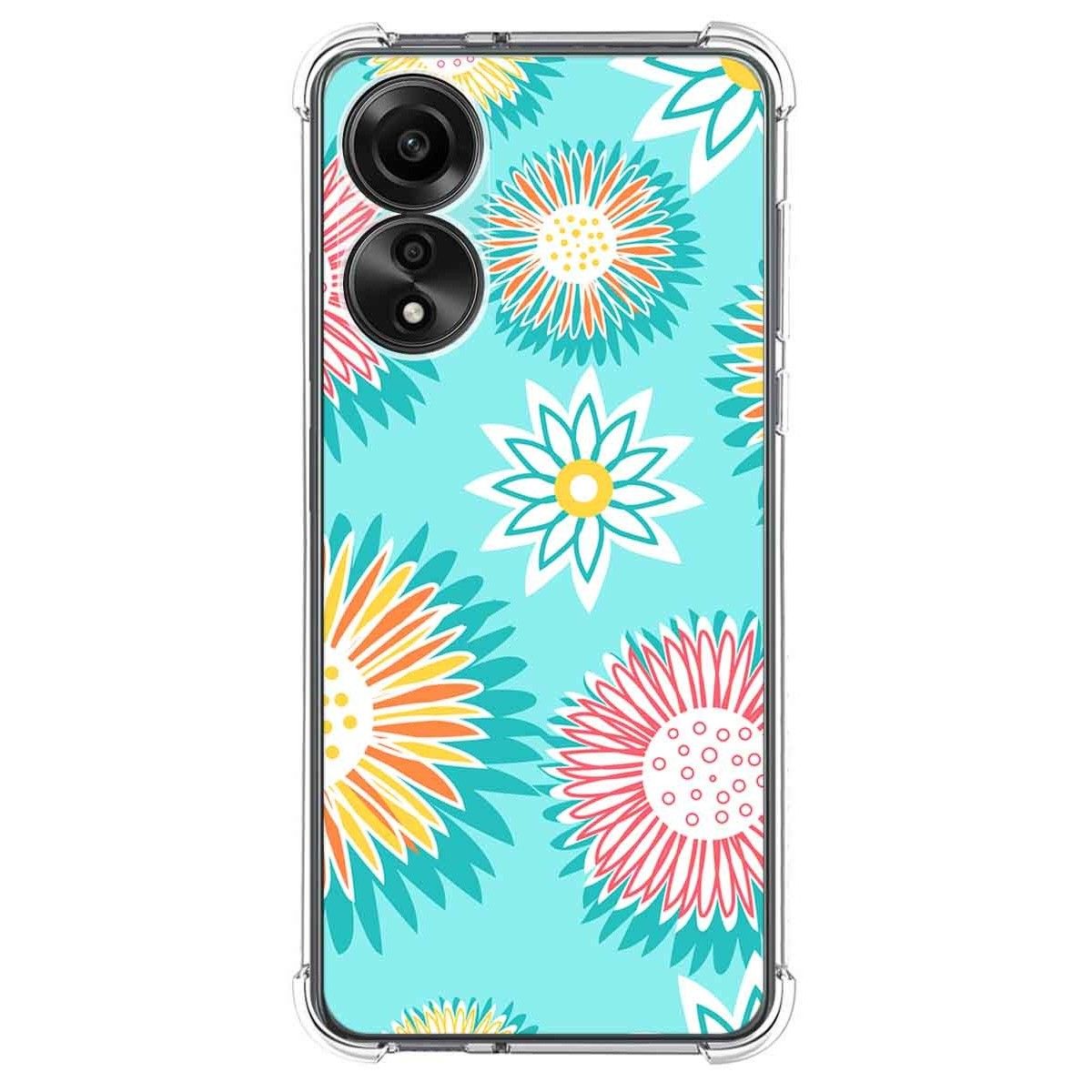 Funda Silicona Antigolpes para Oppo A78 4G diseño Flores 05 Dibujos