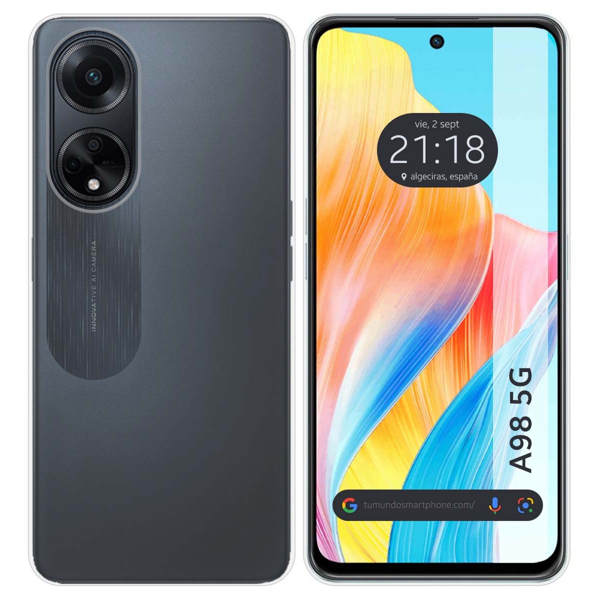 Funda Silicona Gel TPU Transparente para Oppo A98 5G