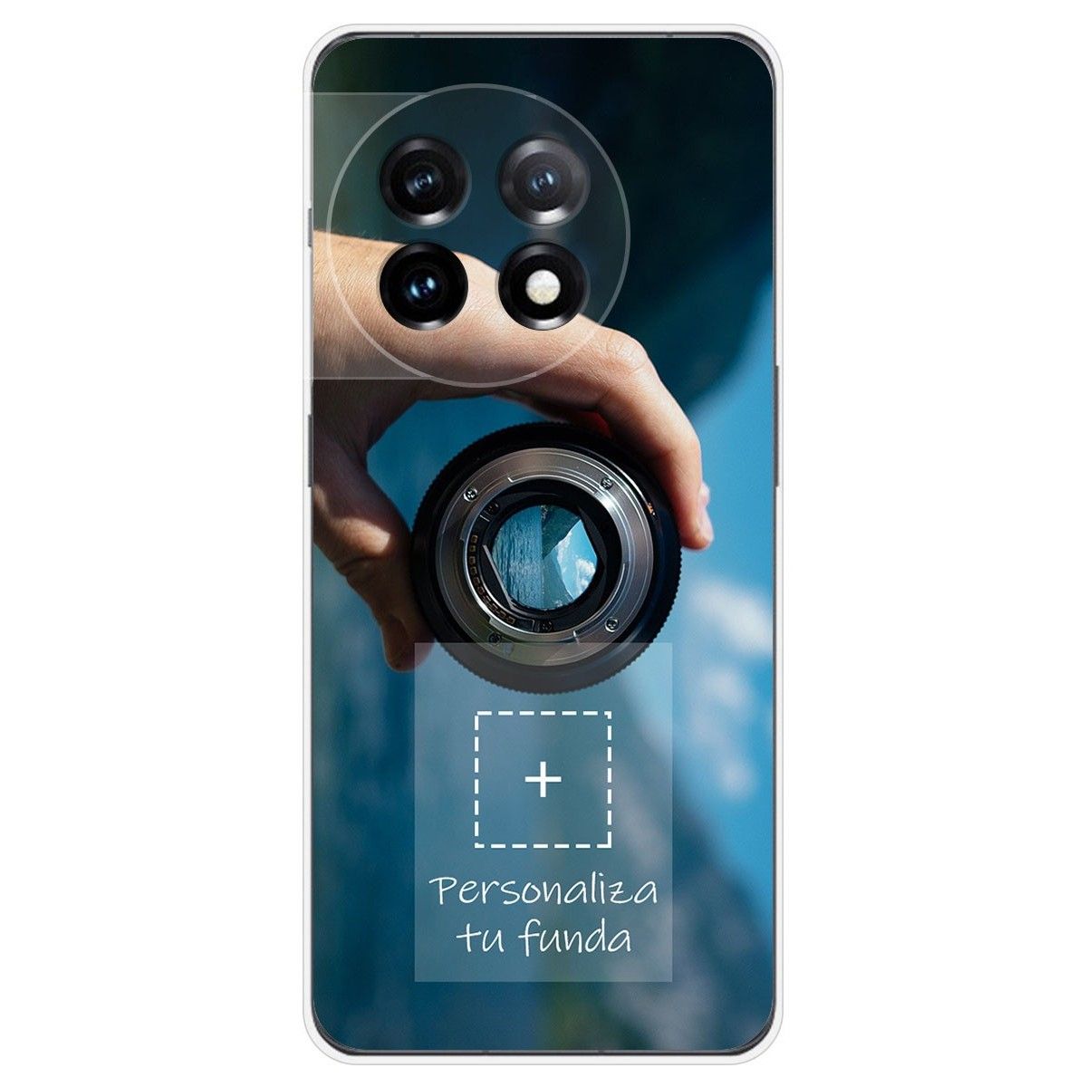 Personaliza tu Funda Silicona AntiGolpes Transparente con tu Fotografía para Oneplus 11 5G Dibujo Personalizada