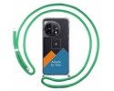 Personaliza tu Funda Colgante Transparente para Oneplus 11 5G con Cordon Verde Agua Dibujo Personalizada