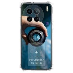 Personaliza tu Funda Silicona AntiGolpes Transparente con tu Fotografía para Vivo X90 Pro 5G Dibujo Personalizada