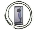 Funda Colgante Transparente para Vivo X90 Pro 5G con Cordon Verde / Dorado