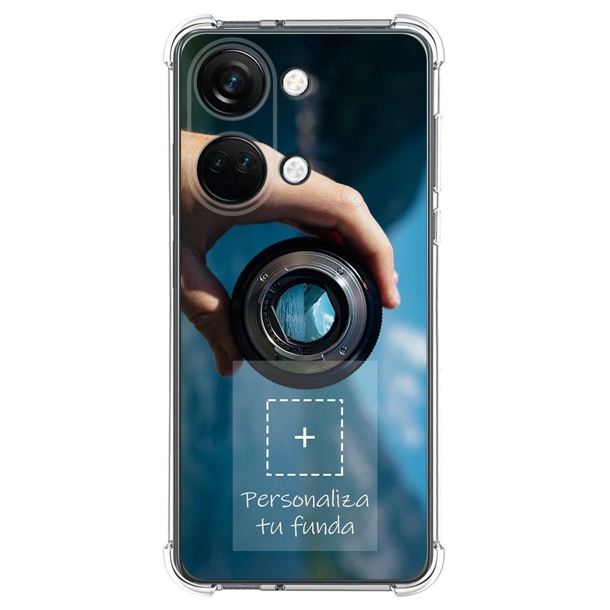 Personaliza tu Funda Silicona AntiGolpes Transparente con tu Fotografía para OnePlus Nord 3 5G Dibujo Personalizada