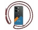 Personaliza tu Funda Colgante Transparente para OnePlus Nord 3 5G con Cordon Rosa / Dorado Dibujo Personalizada