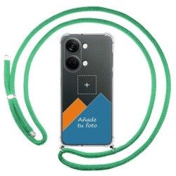 Personaliza tu Funda Colgante Transparente para OnePlus Nord 3 5G con Cordon Verde Agua Dibujo Personalizada
