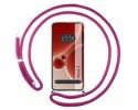 Funda Colgante Transparente para OnePlus Nord 3 5G con Cordon Rosa Fucsia