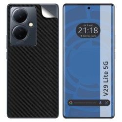 Pegatina Vinilo Autoadhesiva Textura Carbono para Vivo V29 Lite 5G