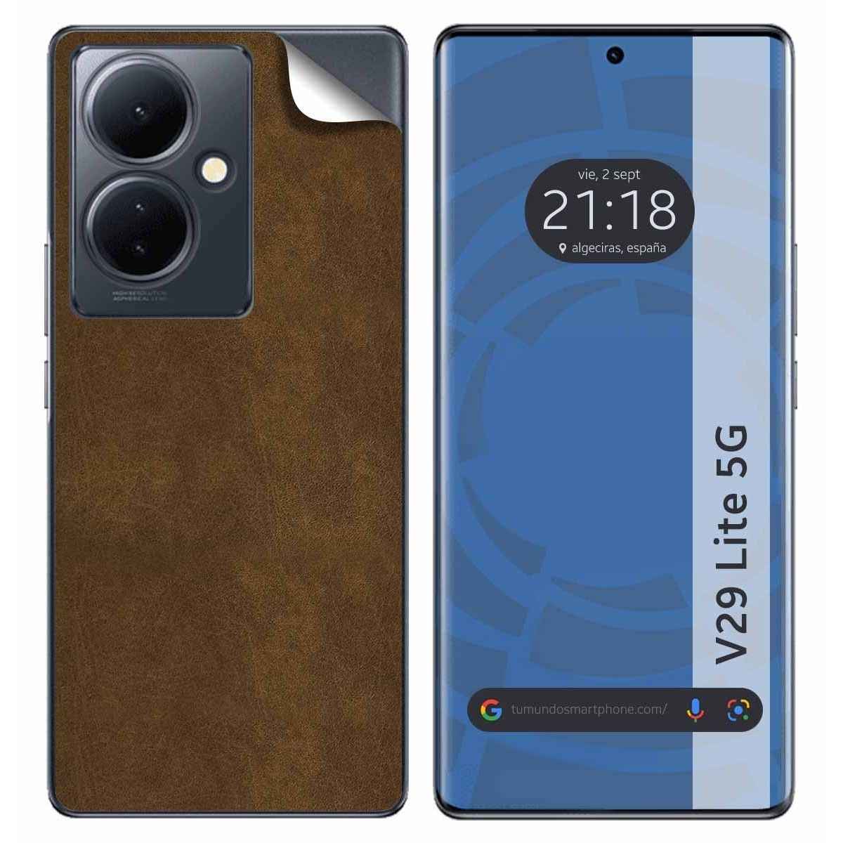 Pegatina Vinilo Autoadhesiva Textura Piel para Vivo V29 Lite 5G