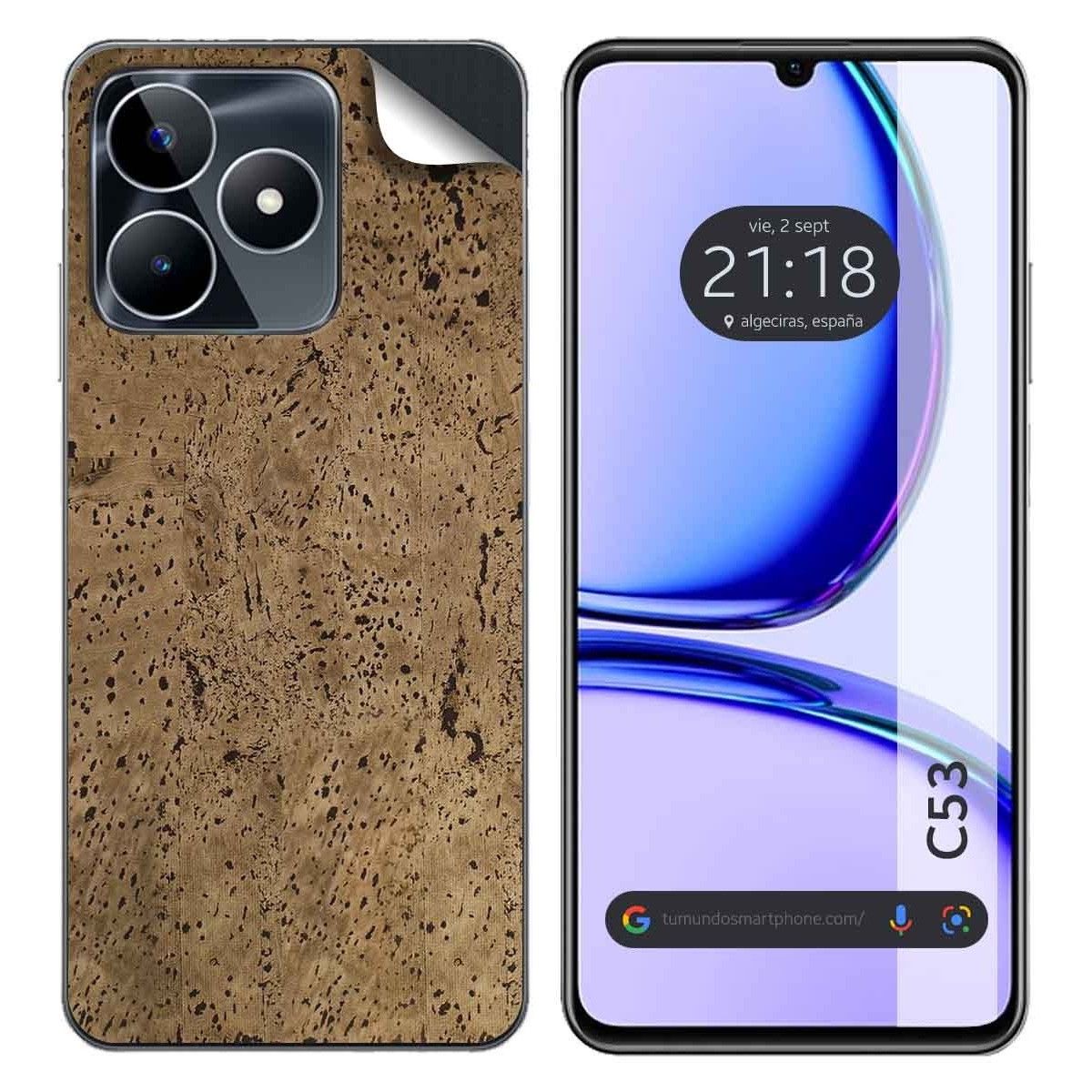Pegatina Vinilo Autoadhesiva Textura Corcho para Realme C53