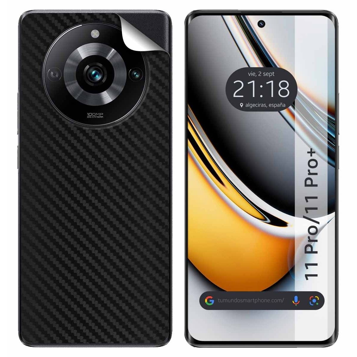 Pegatina Vinilo Autoadhesiva Textura Piel para Realme 11 Pro / 11 Pro+ Plus 5G