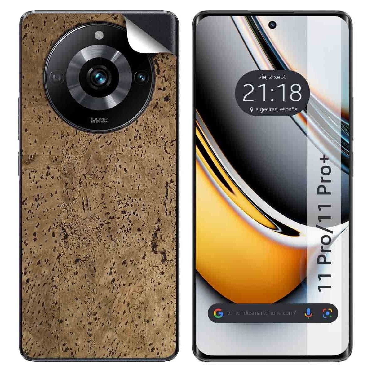 Pegatina Vinilo Autoadhesiva Textura Carbono para Realme 11 Pro / 11 Pro+ Plus 5G