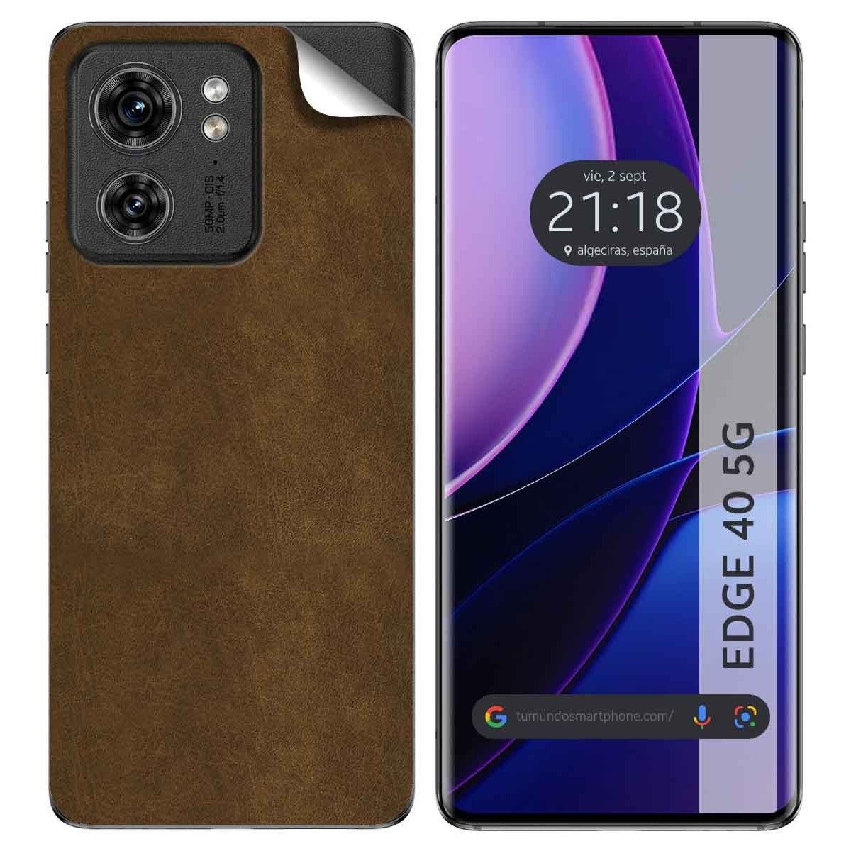 Pegatina Vinilo Autoadhesiva Textura Corcho para Motorola Edge 40 5G