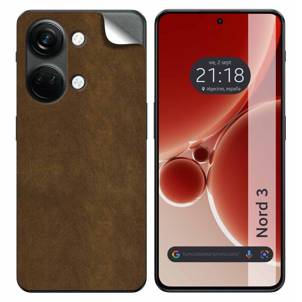 Pegatina Vinilo Autoadhesiva Textura Carbono para Oneplus Nord 3 5G