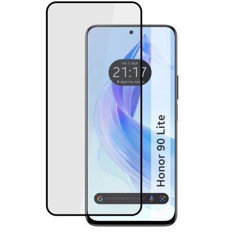 Protector Cristal Templado Completo 5D Full Glue Negro para Huawei Honor 90 lite 5G Vidrio