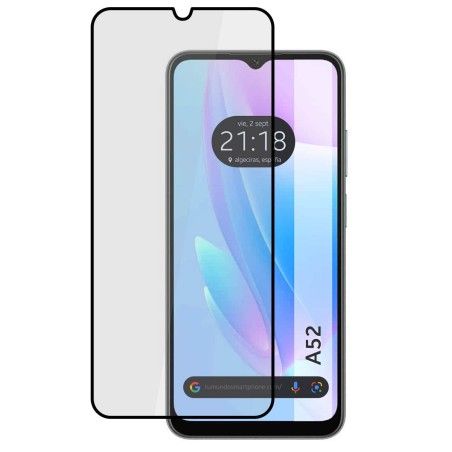 Protector Cristal Templado Completo 5D Full Glue Negro para Blackview A52 Vidrio