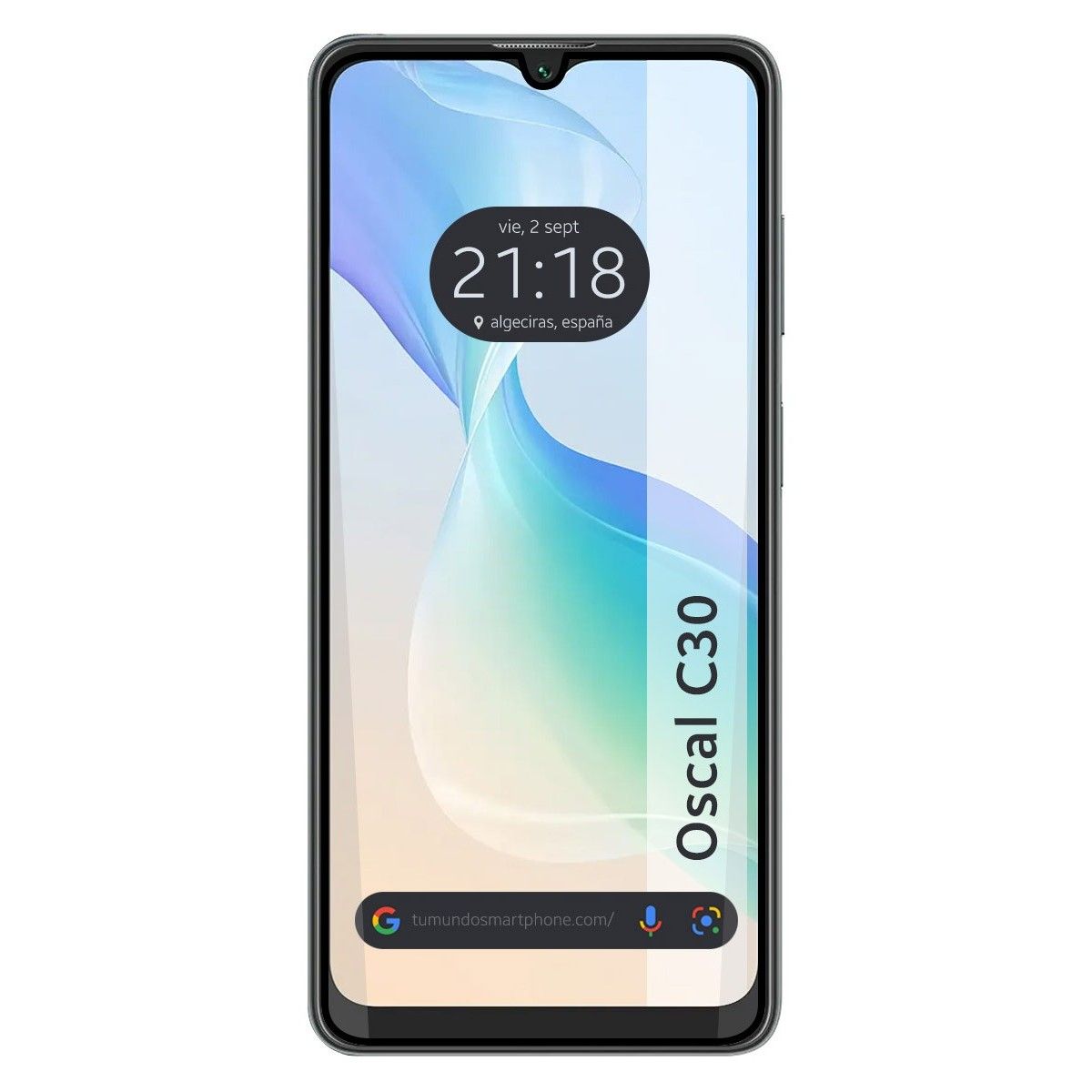 Protector Cristal Templado Completo 5D Full Glue Negro para Blackview Oscal C30 / C30 Pro Vidrio