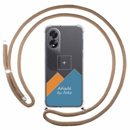 Personaliza tu Funda Colgante Transparente para Oppo A38 4G con Cordon Camel Dibujo Personalizada