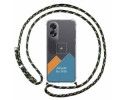 Personaliza tu Funda Colgante Transparente para Oppo A38 4G con Cordon Verde / Dorado Dibujo Personalizada
