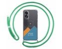 Personaliza tu Funda Colgante Transparente para Oppo A38 4G con Cordon Verde Agua Dibujo Personalizada