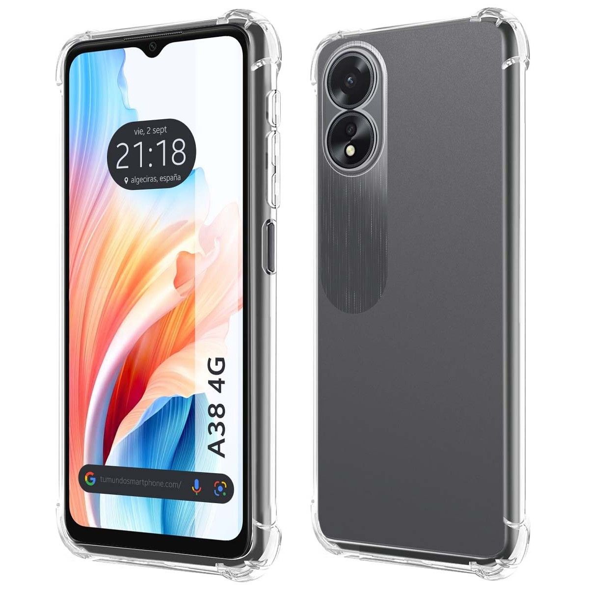 Funda Silicona Antigolpes Transparente para Oppo A38 4G