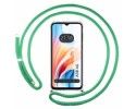 Funda Colgante Transparente para Oppo A38 4G con Cordon Verde Agua
