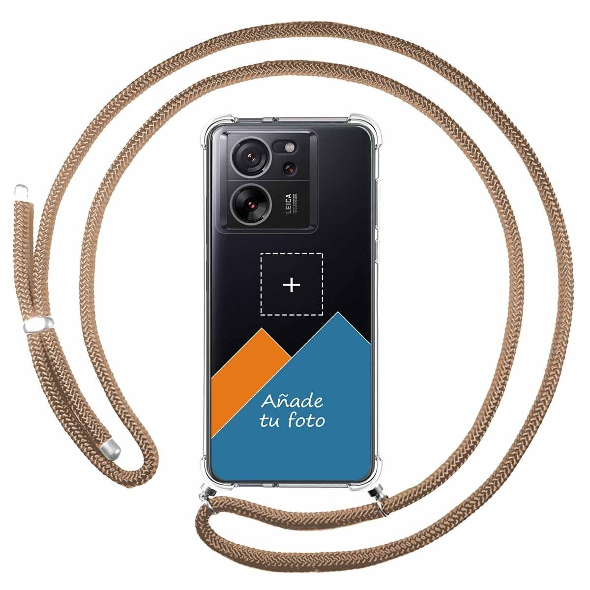 Personaliza tu Funda Colgante Transparente para Xiaomi 13T / 13T Pro 5G con Cordon Camel Dibujo Personalizada
