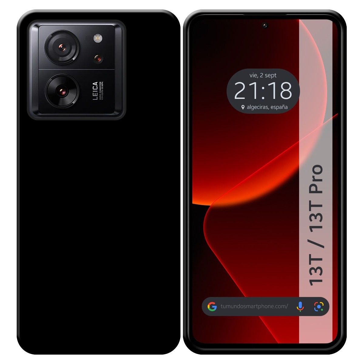 Funda Silicona Gel TPU Negra para Xiaomi 13T / 13T Pro 5G