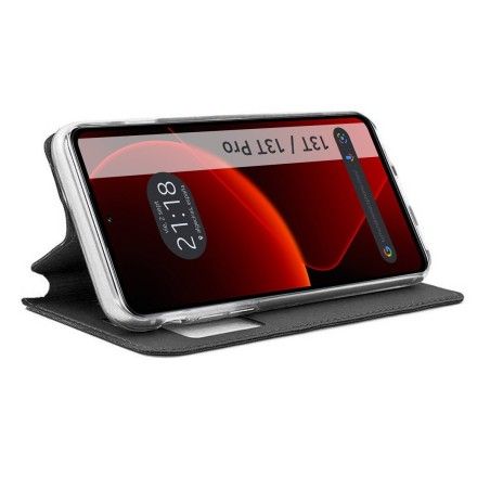 Funda Libro Soporte con Ventana para Xiaomi 13T / 13T Pro 5G color Negra
