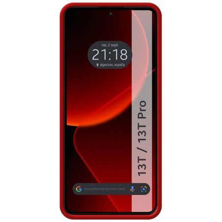 Funda Silicona Líquida Ultra Suave para Xiaomi 13T / 13T Pro 5G color Rojo