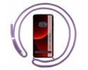 Funda Colgante Transparente para Xiaomi 13T / 13T Pro 5G con Cordon Morado
