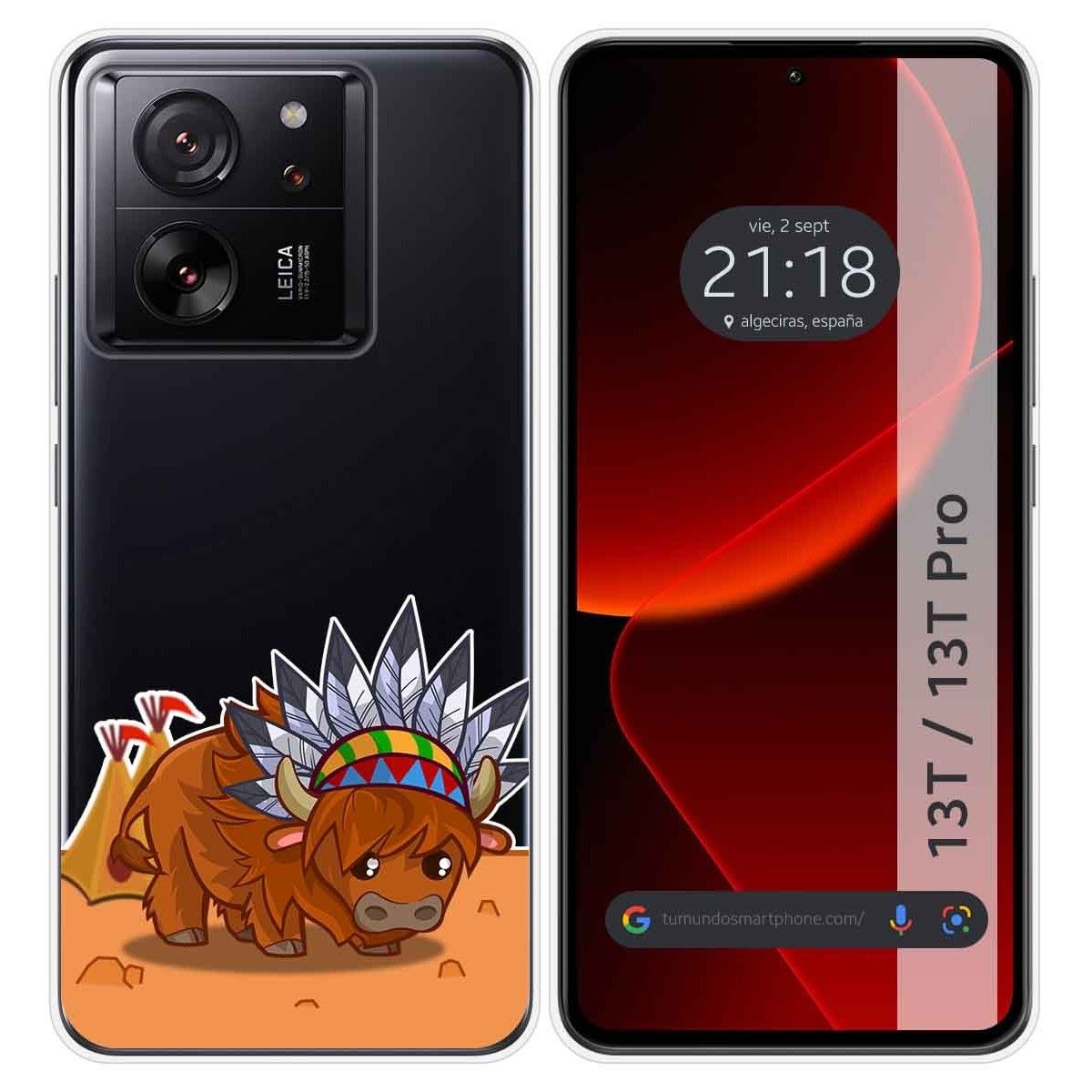 Funda Silicona Transparente para Xiaomi 13T / 13T Pro 5G diseño Bufalo Dibujos