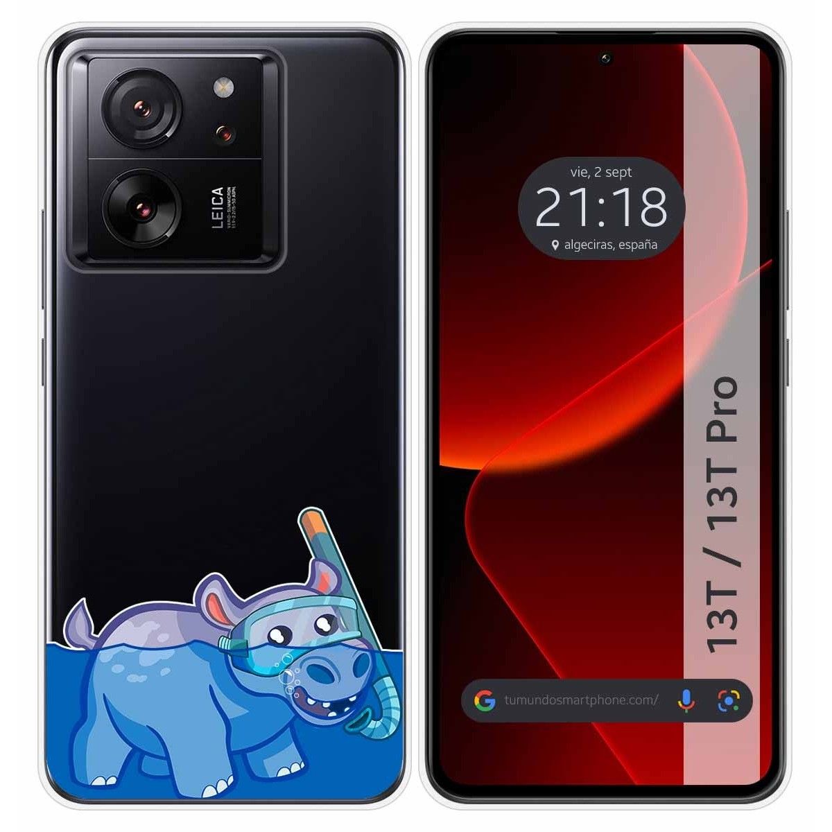 Funda Silicona Transparente para Xiaomi 13T / 13T Pro 5G diseño Hipo Dibujos