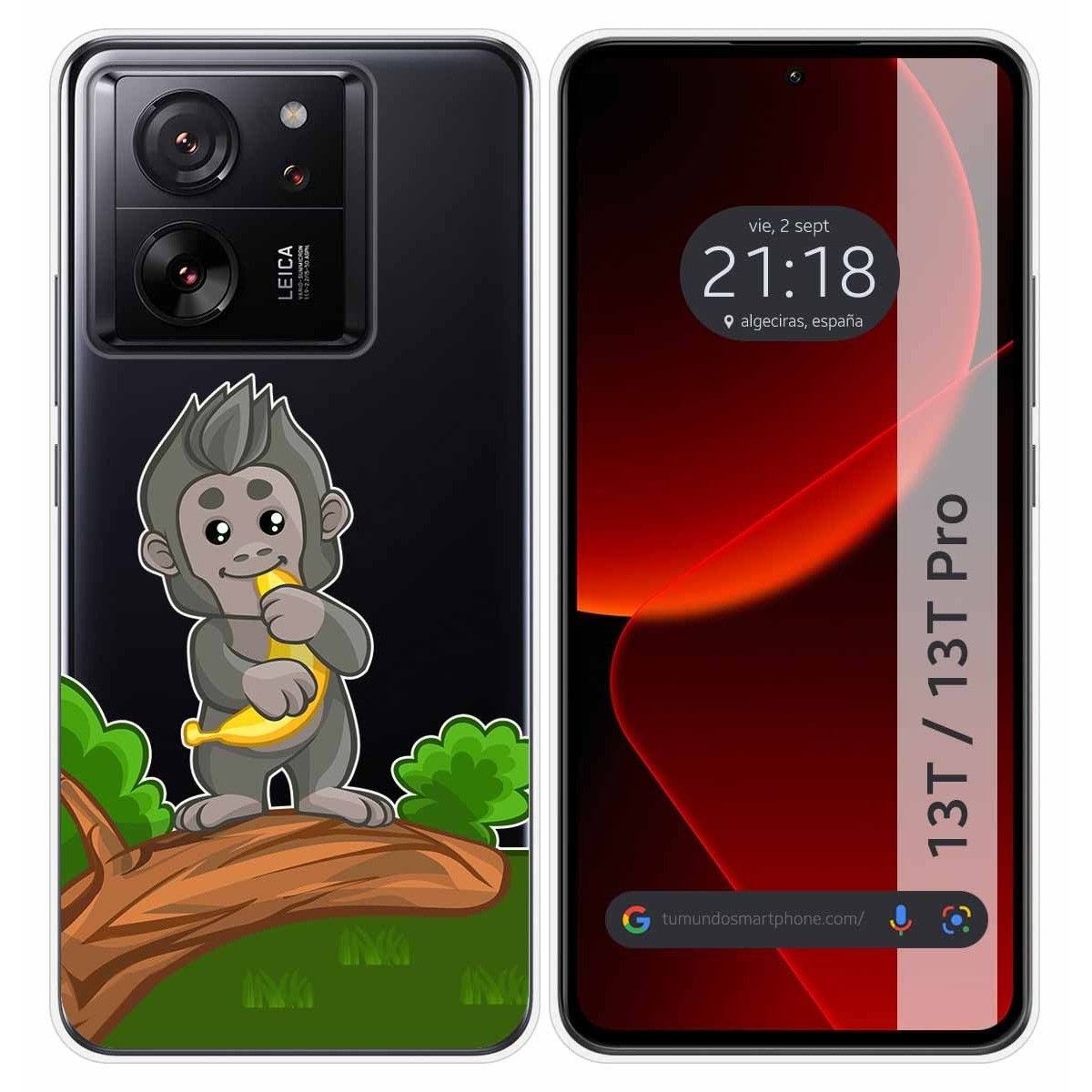 Funda Silicona Transparente para Xiaomi 13T / 13T Pro 5G diseño Mono Dibujos