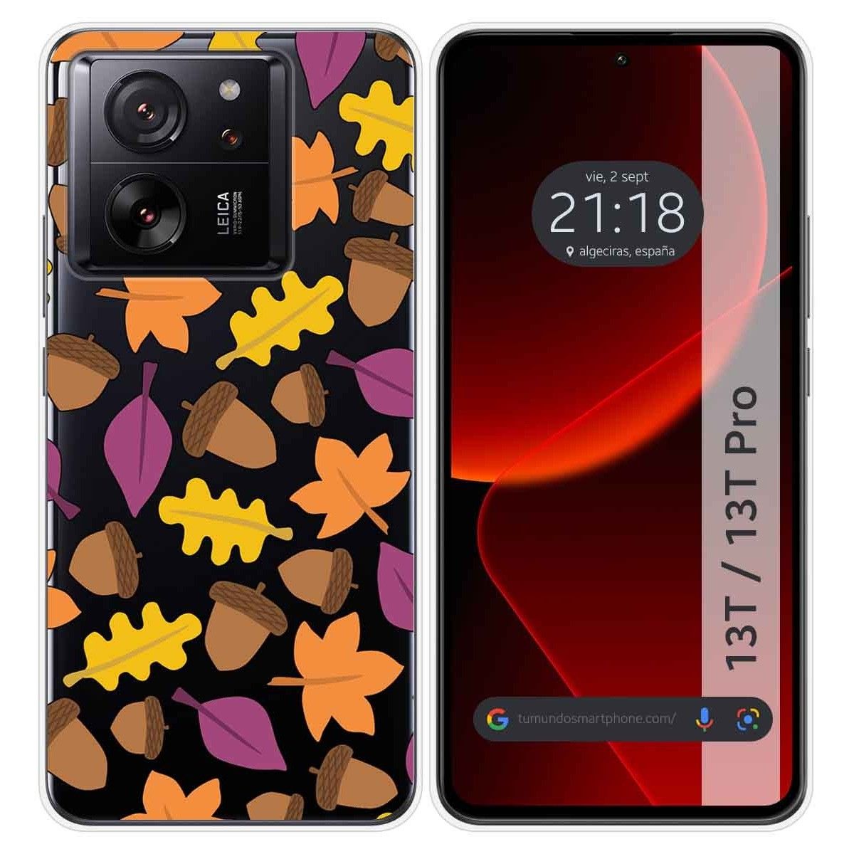 Funda Silicona Transparente para Xiaomi 13T / 13T Pro 5G diseño Otoño Dibujos