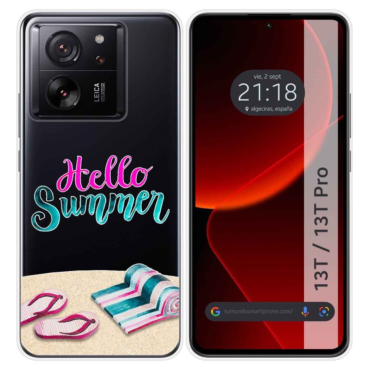 Funda Silicona Transparente para Xiaomi 13T / 13T Pro 5G diseño Summer Dibujos